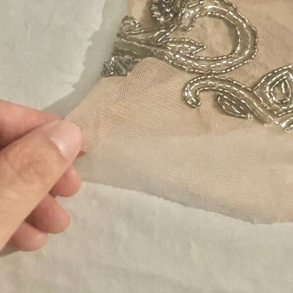 Topshop Womens Blouse Tank Sz 4 Soft Girl Romantic Neutral Cottagecore Boho - Picture 14 of 16